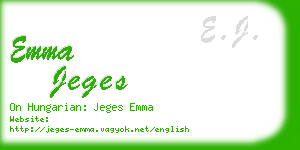 emma jeges business card